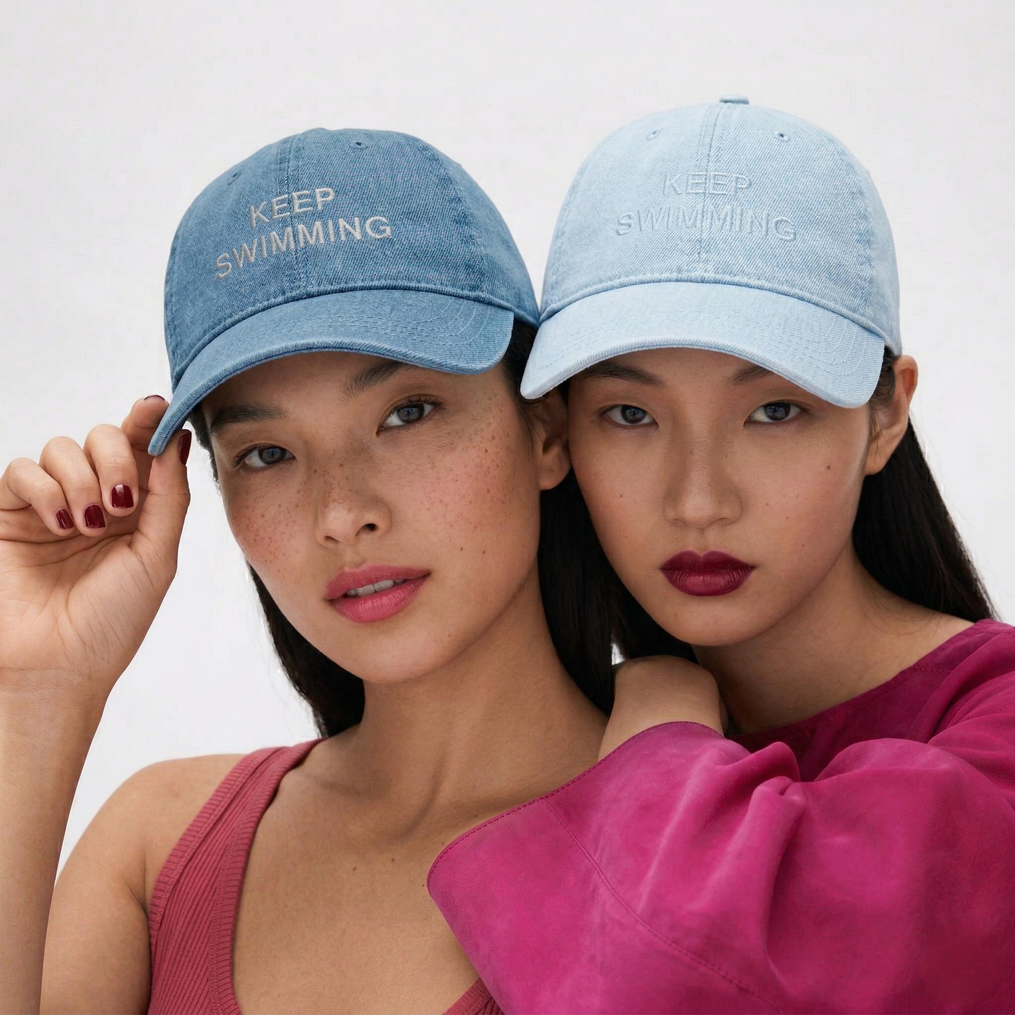 Keep Swimming Embroidered Denim Cap | BTS Arirang Tour Merch