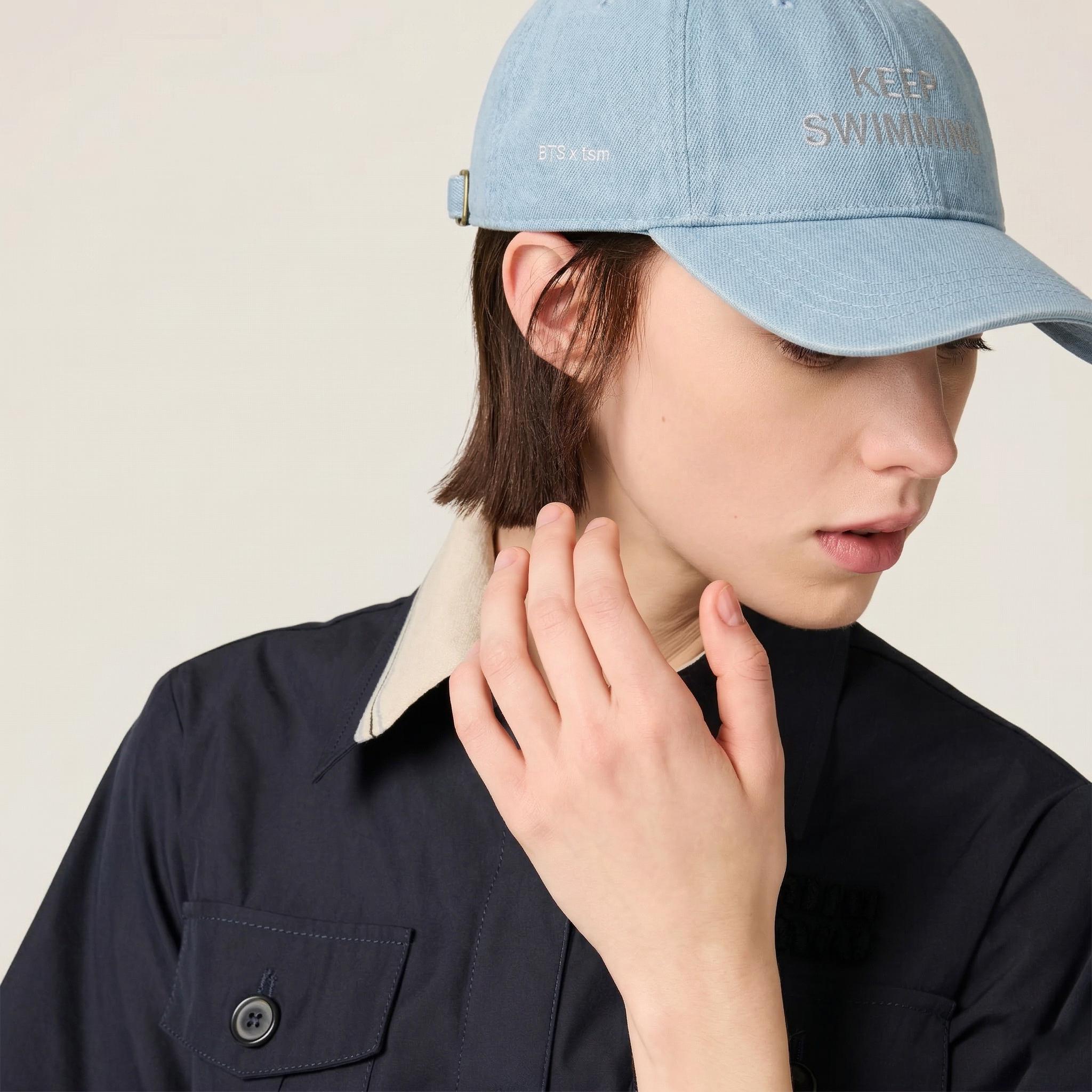 Keep Swimming Embroidered Denim Cap | BTS Arirang Tour Merch