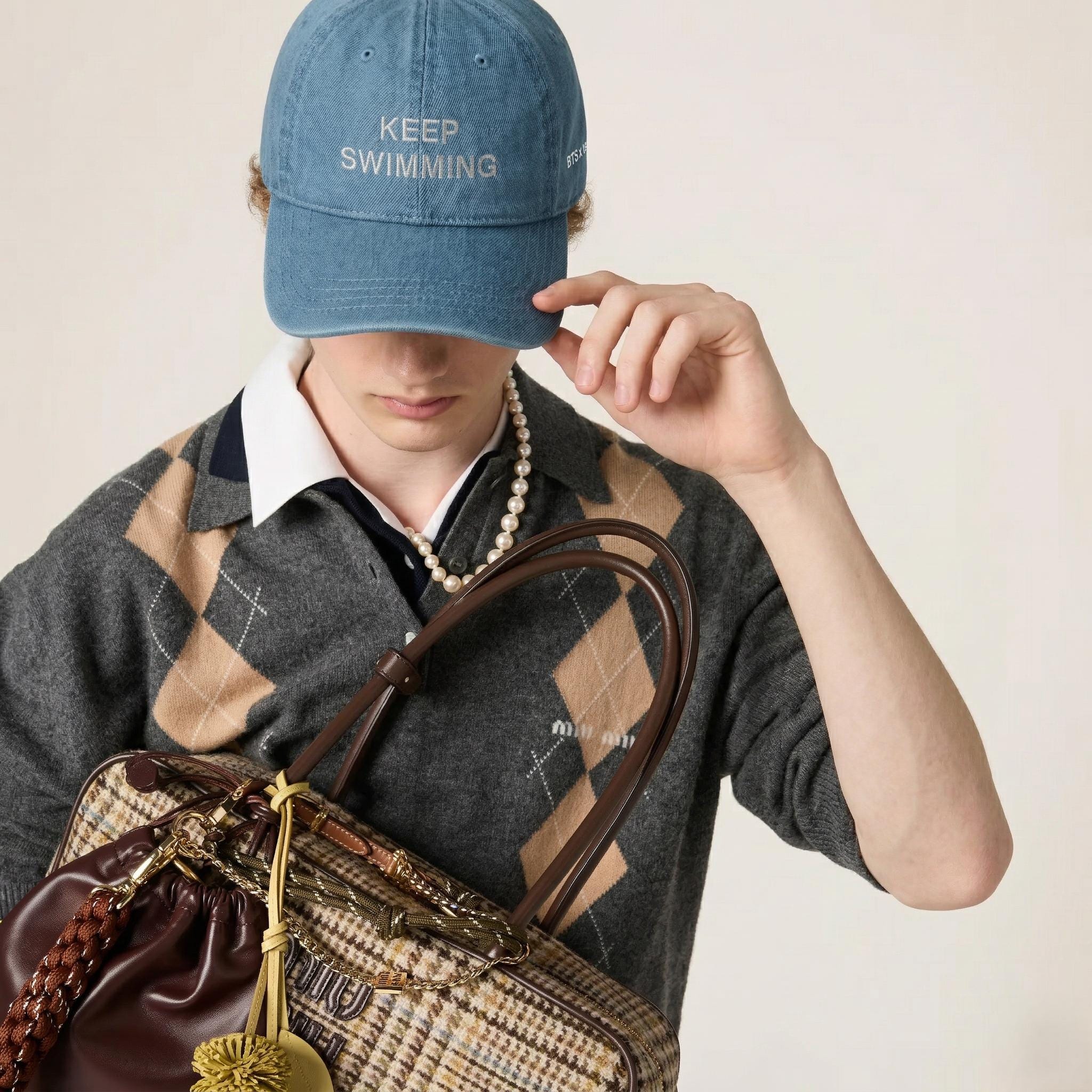 Keep Swimming Embroidered Denim Cap | BTS Arirang Tour Merch