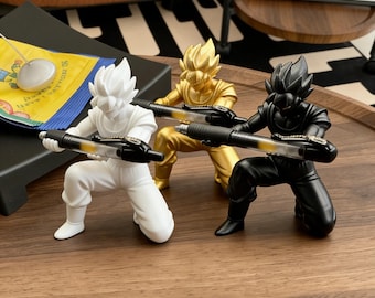 Anime Warrior Uchwyt na długopisy, drukowany w 3D organizer na biurko, wyjątkowy prezent dla fanów