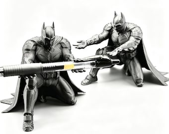 Batman-Inspired Pen Holder – Matte Black 3D Print, Comic Fan Desk Decor