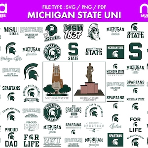 Michigan state university svg bundle, Spartans pngs, Football, Cricut, Athletics, College, digital file, svg bundle, stickers, decal, vector