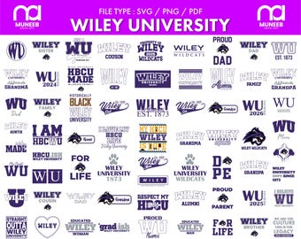 Wiley University svg bundle, Wildcats pngs, Football, Cricut, Athletics, College, digital file, svg bundle, stickers, decal, printable, pdf