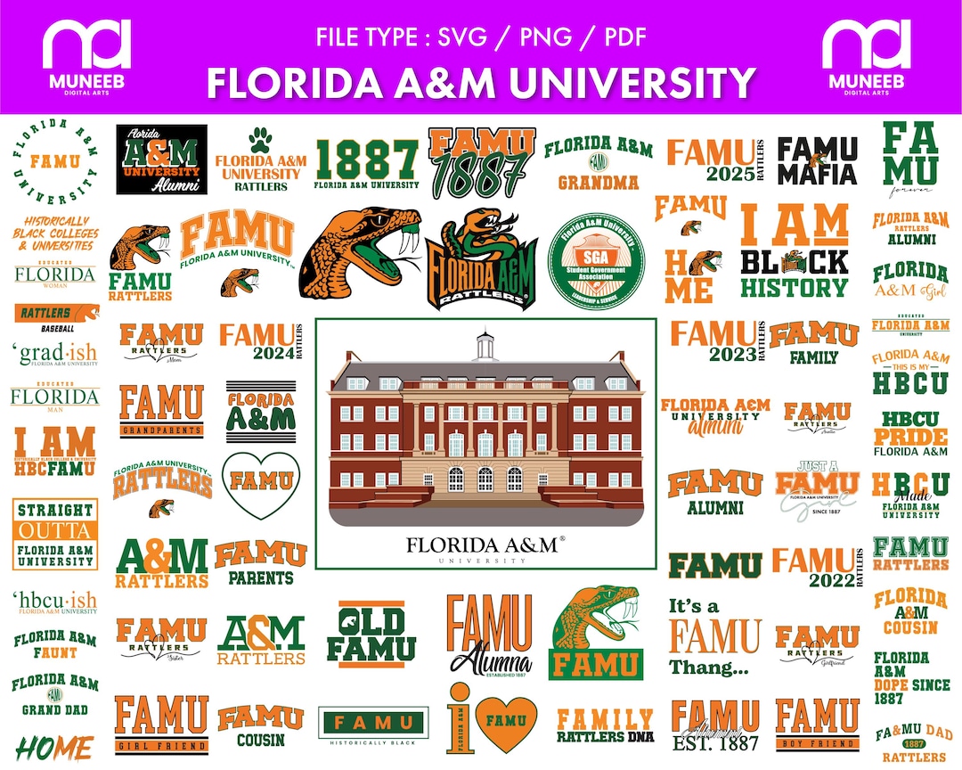 Florida A&M University Svg Bundle, Famu Rattlers Pngs, Football, Cricut ...