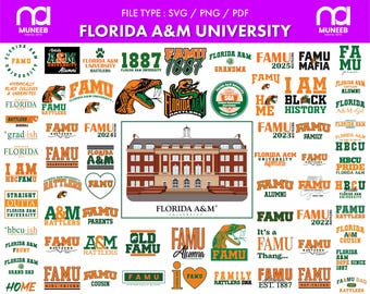 Florida A&M university svg bundle, Famu rattlers pngs, Football, Cricut, Athletics, College, digital file, svg bundle, stickers, decal, pdf