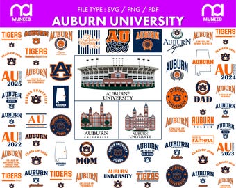 Aubrun University svg bundle, Auburn Tigers pngs, Football, Cricut, Athletics, College, digital file, svg bundle, stickers, decal, vector