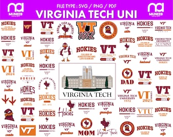 Virginia Tech University Svg bundle, Hokies pngs, Football, Cricut, Athletics, College, digital file, svg bundle, stickers, decal, printable
