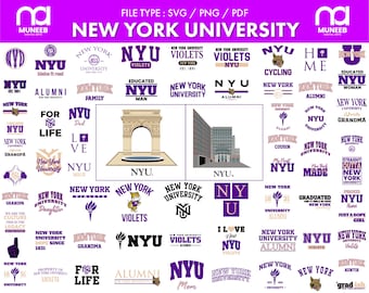 New York University svg bundle, NY Violets pngs, NY svgs, Football, Cricut, Athletics, College, digital file, svg bundle, stickers, decal