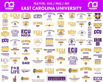 East Carolina University svg bundle, ECU Pirates pngs, Football, Cricut, Athletics, College, digital file, svg bundle, stickers, decal, pdf