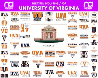 University of Virginia Svg bundle, Cavaliers pngs, Football, Cricut, Athletics, College, digital file, svg bundle, stickers, decal, vector