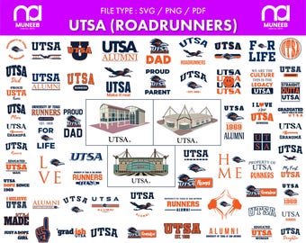 university of texas at San Antonio svg bundle, UTSA roadrunners pngs, Football, Cricut, Athletics, College, digital file, svg bundle, decal
