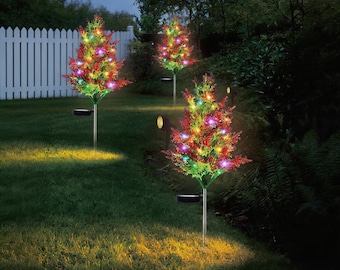 Solarbetriebene Kiefer Gartenleuchte, wasserdichte Außenlandschaftslampe (80 cm)
