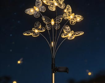 Solarbetriebene Schmetterlingslichter, Farbwechsel LED-Weglichter, wasserdichtes Außendekor, Feengarten-Yard-Verzierung