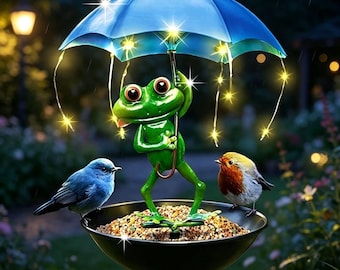 Solarbetriebene Frosch-Gartenleuchte, LED-Terrassen-Dekor, wunderlicher Gartenpfahl