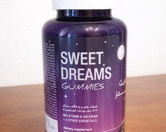 Gomas para dormir com melatonina e valeriana | Gomas naturais para dormir | Suplemento para um sono profundo | Gomas para adultos - 60 unidades