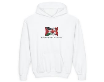 Sudadera con capucha estampada con la bandera palestina canadiense / Sudadera Palestina Canadá