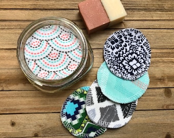 Reusable Facial Rounds, Cosmetic Rounds, Makeup Remover Pads, Zero Waste Mother's Day Gift