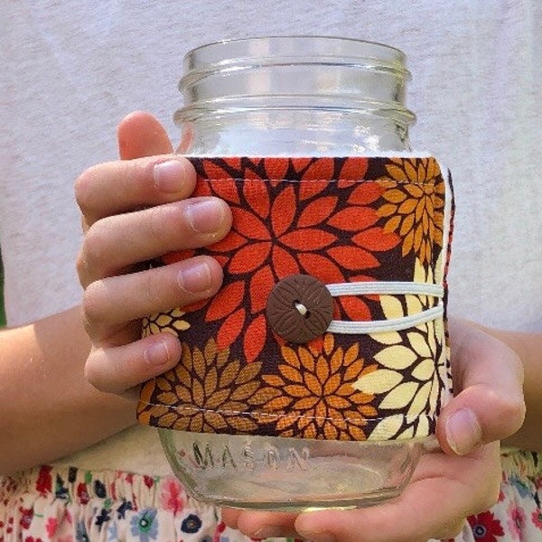 Mason Jar Cozy, Eco-Friendly Gift , Eco Gift Under 10, PINT Mason Jar Cozy, Stocking Stuffer under 10