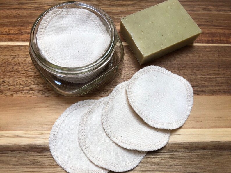 Organic Reusable Facial Rounds 10 Organic Cosmetic Rounds Etsy