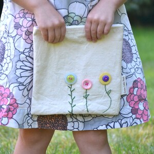 Reusable Sandwich Snack Bags, Button Flowers Sandwich Bag, Zero Waste Lunch Bag, Eco Friendly Stocking Stuffer