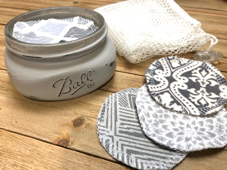 Reusable Facial Rounds 40 50 60 GRAY Mix Cosmetic Rounds Etsy