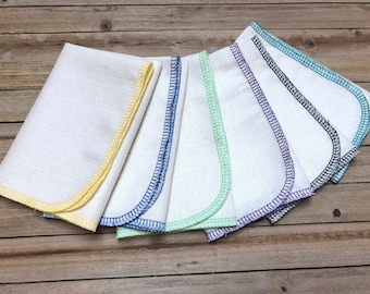 Organic Kitchen Towels, Everything Mix! Organic Reusable Paper Towels, Multi Thread Color