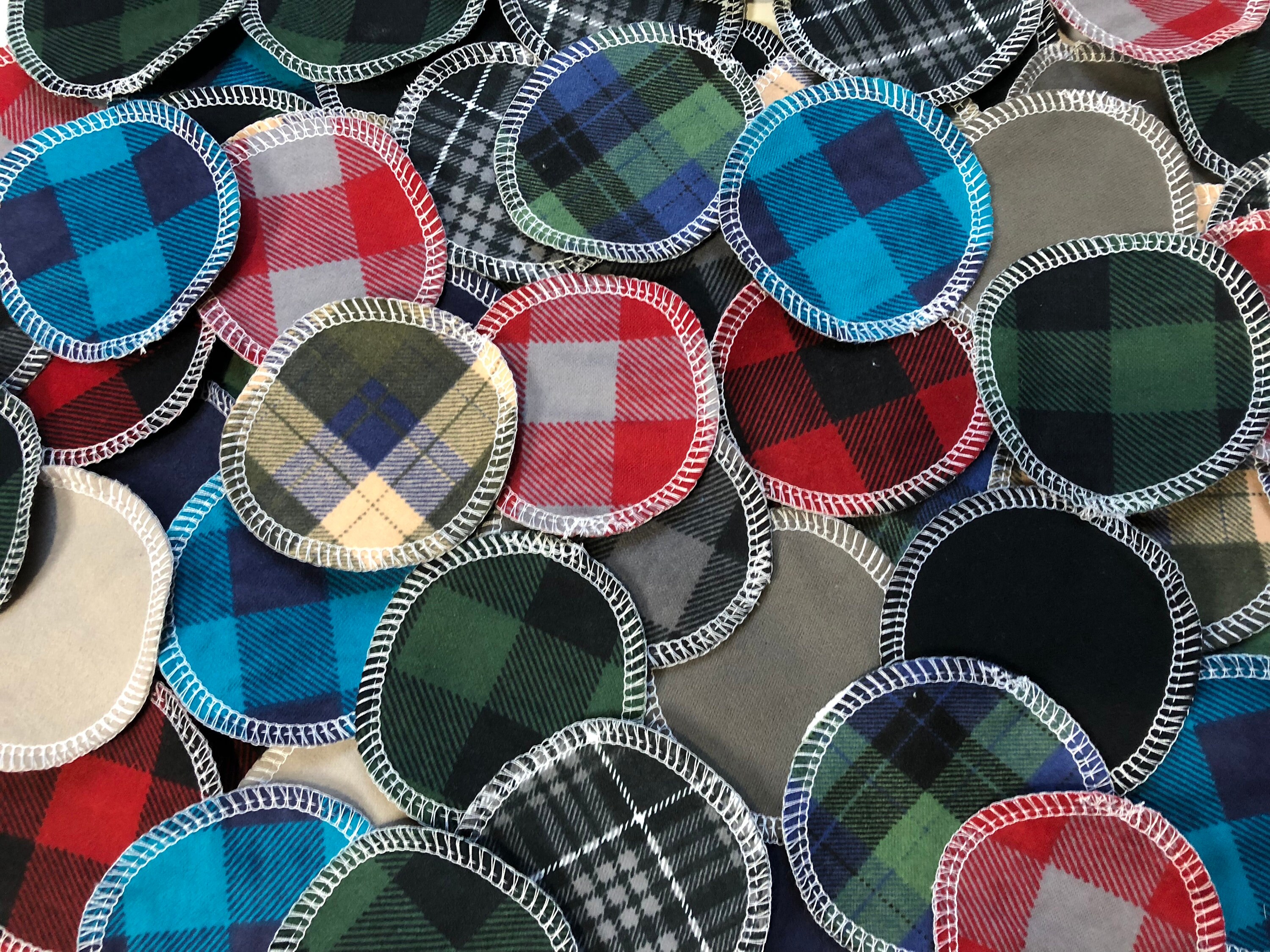 Reusable Cotton Rounds, Plaid Facial Rounds, Mens Stocking Stuffer - Etsy
