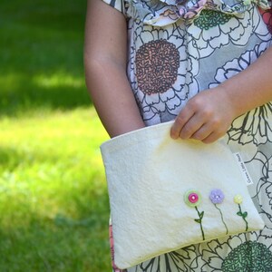 Reusable Snack Bag, Eco Snack Bags, Button Flowers Snack Bag, Stocking Stuffer under 10