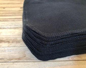 Reusable Cloth Wipes, Black Cloth Bidet Wipes, Reusable Baby Wipes