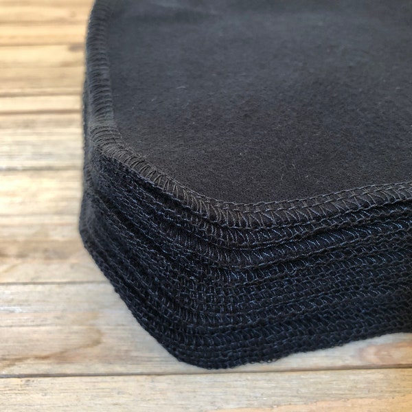 Reusable Cloth Wipes, Black Cloth Bidet Wipes, Reusable Baby Wipes