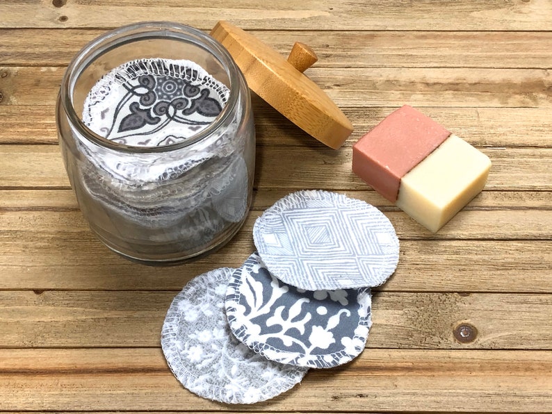 Reusable Facial Rounds 40 50 60 GRAY Mix Cosmetic Rounds Etsy