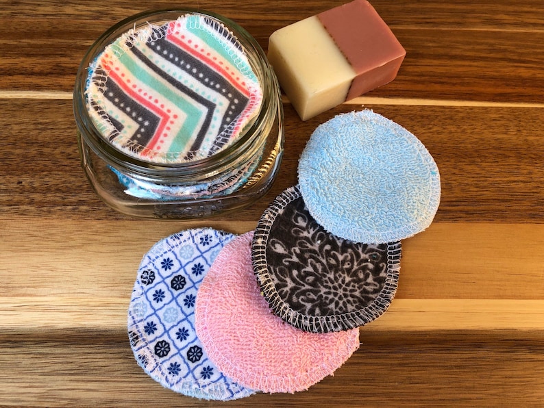 Reusable Facial Rounds 10 or 20 Cosmetic Rounds Makeup Etsy