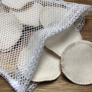 Zero Waste Mother's Day Gift, Organic Reusable Facial Rounds, Organic Cosmetic Rounds, Makeup Remover Pads image 7