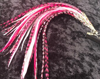 Pink Feather Earrings