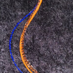 Natural Browns with Deep Blue 12”+ Hair Feather Extensions Bundle