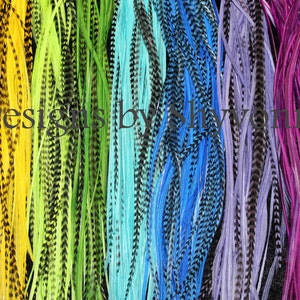 50 6-9” (15-23cm) Premium Dyed Hair Feathers Pick YOUR OWN COLORS, Ombre Fade Any Color Combo!
