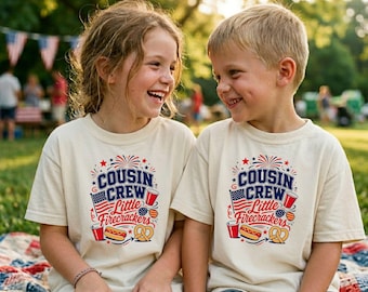 Cousin Crew Little Firecrackers PNG, Semiquincentennial 250th Anniversary 4th Of July Design