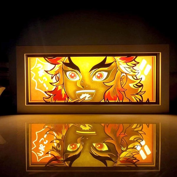 Individuell angefertigte RenGoku Anime Lightbox | Anime Geschenk | Manga-Stil-Leuchtkasten | Anime Nachtlicht | Geschenk für Anime Fans