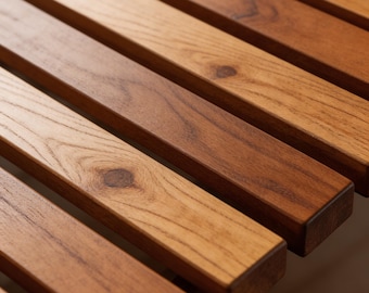 Teak Shower Platform Mat, Luxury Wooden Bath Mat, Spa Bathroom Duckboard, Waterproof Non Slip Teak Floor Mat, Custom Size