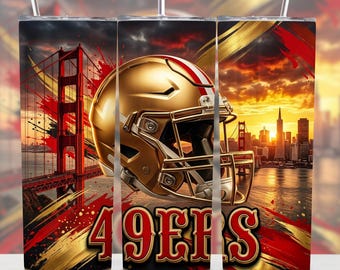 San Francisco 20oz Tumbler Wrap PNG | 20oz Skinny Sports Tumbler Sublimation Design | Digital Download