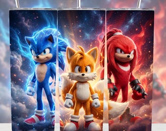 Trio Charakter 20 Unzen Tumbler Wrap PNG | Cartoon-Stil Skinny Cup Design | Sublimationsdatei | Digitaler Download