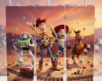 Cartoon Movie 20oz Tumbler Wrap PNG | 20oz Skinny Tumbler Sublimation Design | Fun Character Cup Wrap | Digital Download