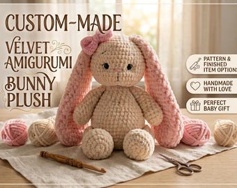 Crochet Bunny Pattern PDF | Amigurumi Rabbit & Cute Girl Bunny Pattern | Plush Bunny and Crochet Doll | Beginner Amigurumi | Easter Crochet