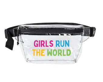 Riñonera transparente / bolso de cintura transparente Girls Run The World