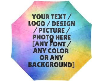 Anpassat paraply med text och logotyp, personligt paraply, anpassat fotoparaply, valfri design och valfri färg, unik present