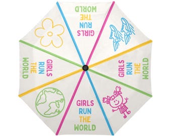 Paraguas Girls Run The World, Paraguas de empoderamiento femenino, Regalo feminista, Regalo de empoderamiento, Chicas Productions, Apoya la serie SPLIT LOT