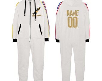 Tuta da calcio del Venezuela 2026 / Tuta con zip personalizzata con nome e numero per adulti / Regalo per tifosi del Tourpial venezuelano / Completo La Vinotinto / Abbigliamento da notte