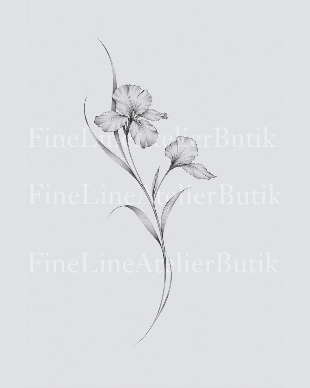 Fine Line Tattoo | Minimal Floral Tattoo Design | Delicate Line Art ...