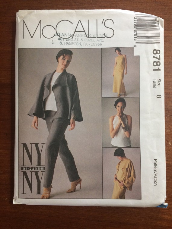 8781 UNCUT McCalls SEWING Pattern Misses Jacket Pants Bias Top Skirt NY Collect