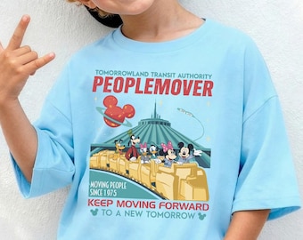 Disney People Mover Tee, Tomorrowland Transit Authority Shirt, Mickey Friends Keep Moving Forward Tee, Disney World Vintage Graphic